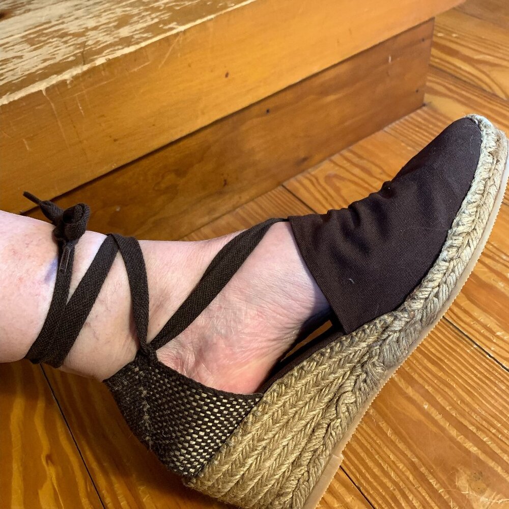 Eric Michael for J.Jill Brown espadrille sandal. Two pair lot 40 9 - 9.5